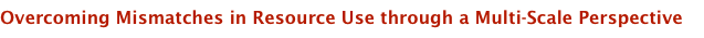 Overcoming Mismatches in Resource Use through a Multi-Scale Perspective